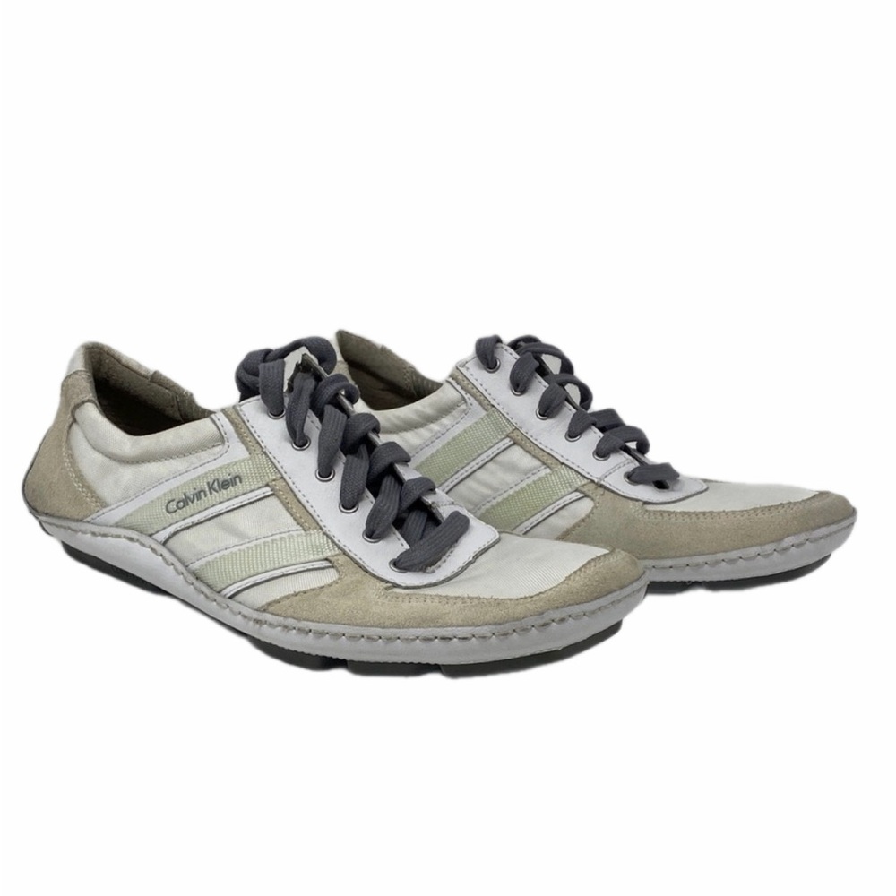 Calvin Klein Men's White and Tan Sneakers